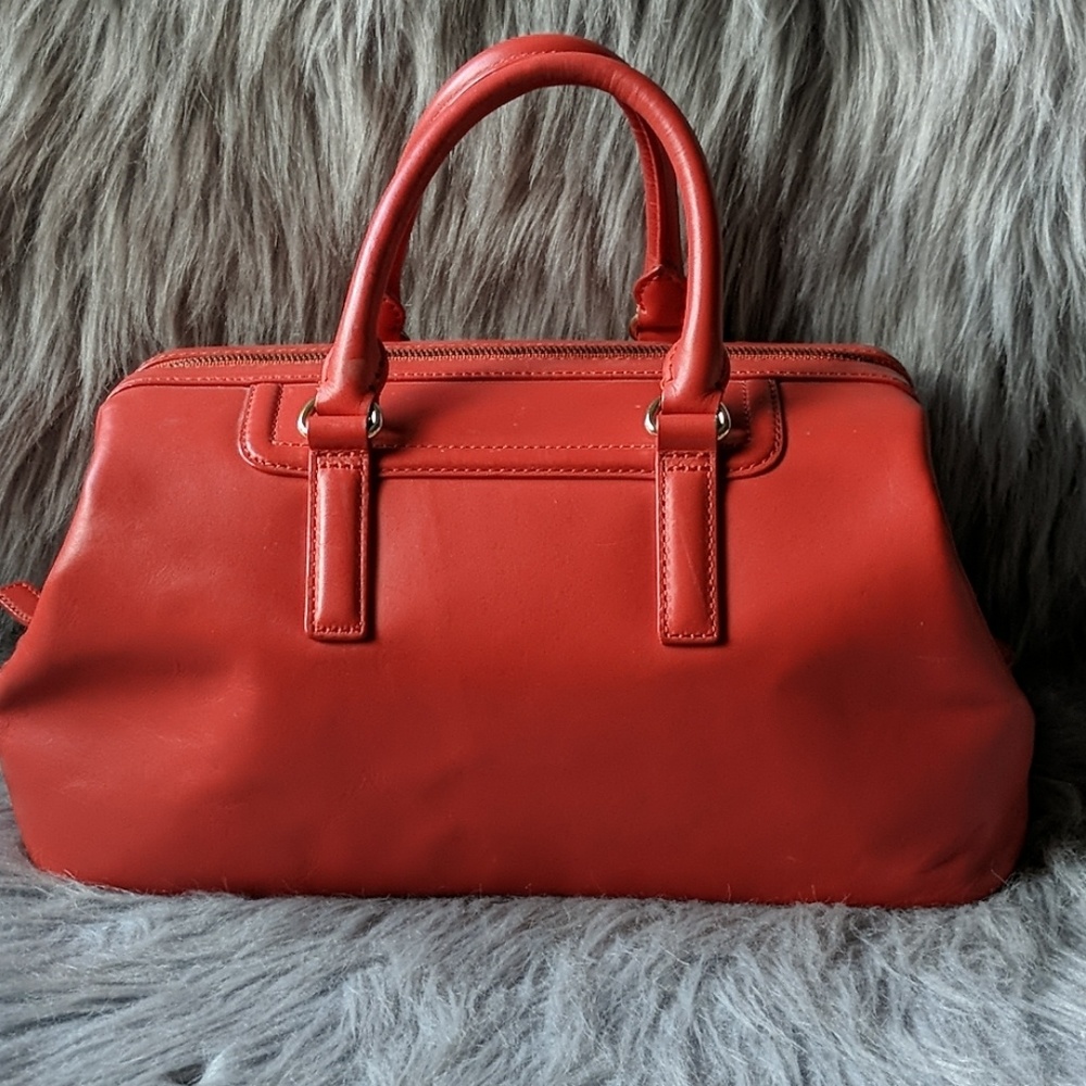 Talbots Red Leather Satchel
